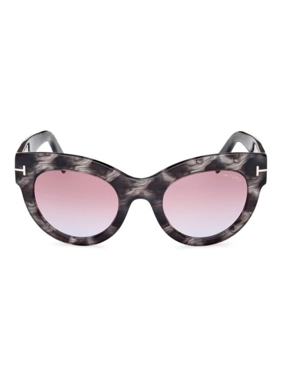 Tom Ford Accessories - NWT Tom Ford Lucilla 51mm Gradient Cat Eye Sunglasses Black Havana / Purple Blue